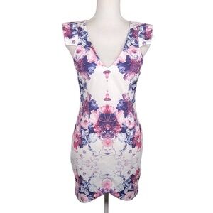 Rumor Floral Purple & White‎ Cottagecore Special Occasion Dress Size Small New!